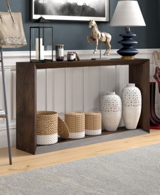 Osmond 55" Wide Rectangular Console Table in Alder Brown