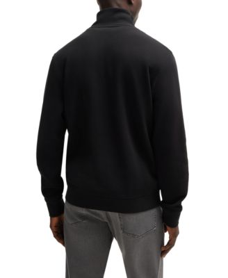 Men's Logo Patch Zip-Neck Sweatshirt