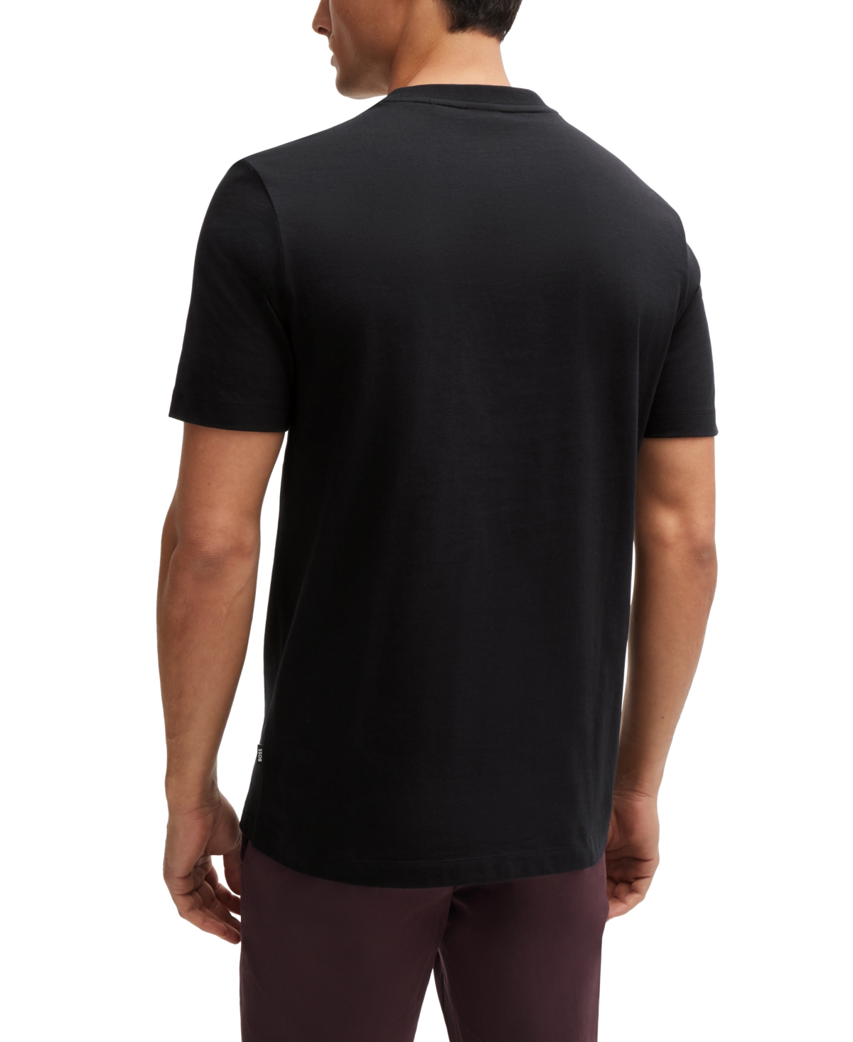 Hugo Boss Boss Tiburt 354 Logo Print T Shirt In Black