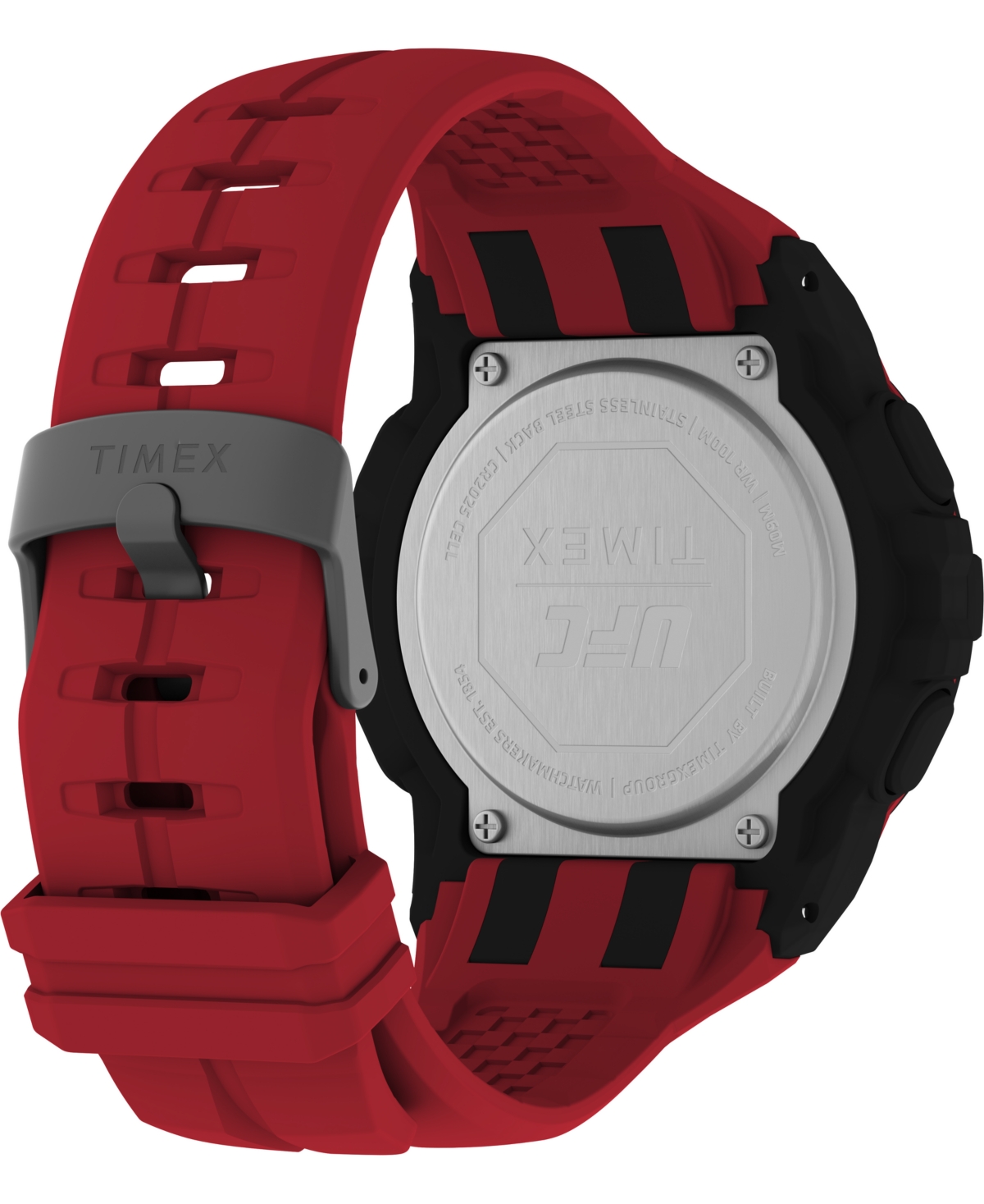 Shop Timex Men's Ufc Rush Digital Red Polyurethane Strap 52mm Round Watch