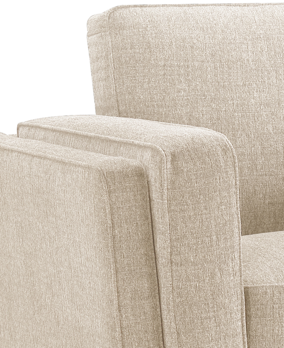 Shop Abbyson Living Venice 67.5" Modern Fabric Loveseat In Beige