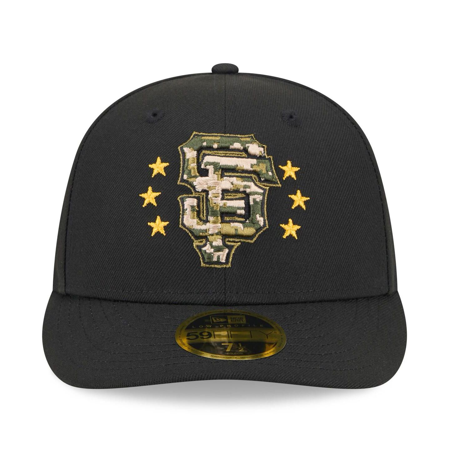 Мужская кепка New Era Black San Francisco Giants 2024 Armed Forces Day Low Profile 59FIFTY Fitted Hat — фото 3