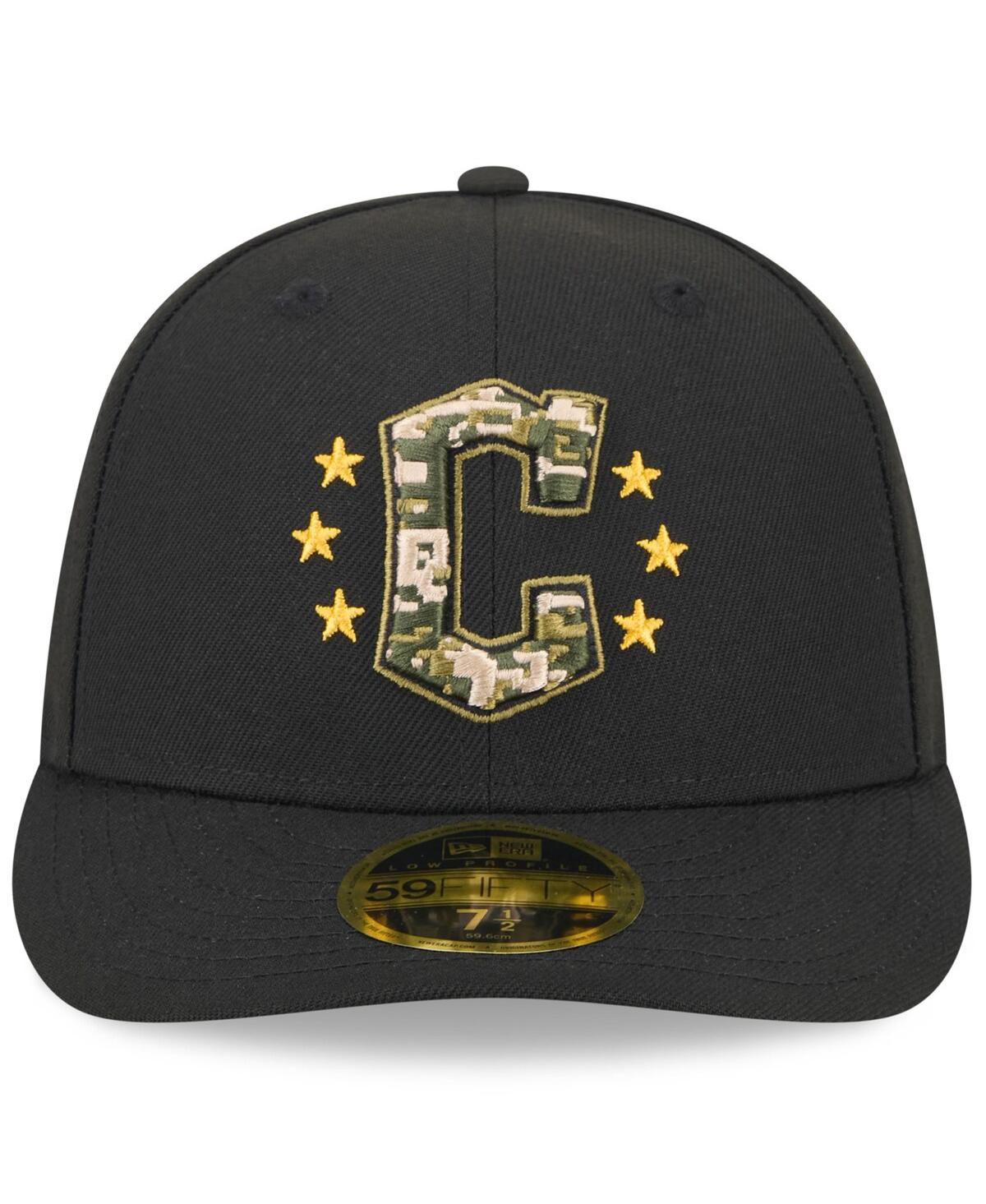 Shop New Era Men's Black Cleveland Guardians 2024 Armed Forces Day Low Profile 59fifty Fitted Hat