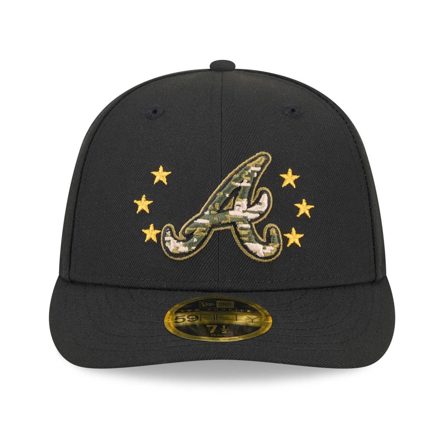 Men's Black Atlanta Braves 2024 Armed Forces Day Low Profile 59FIFTY Fitted Hat