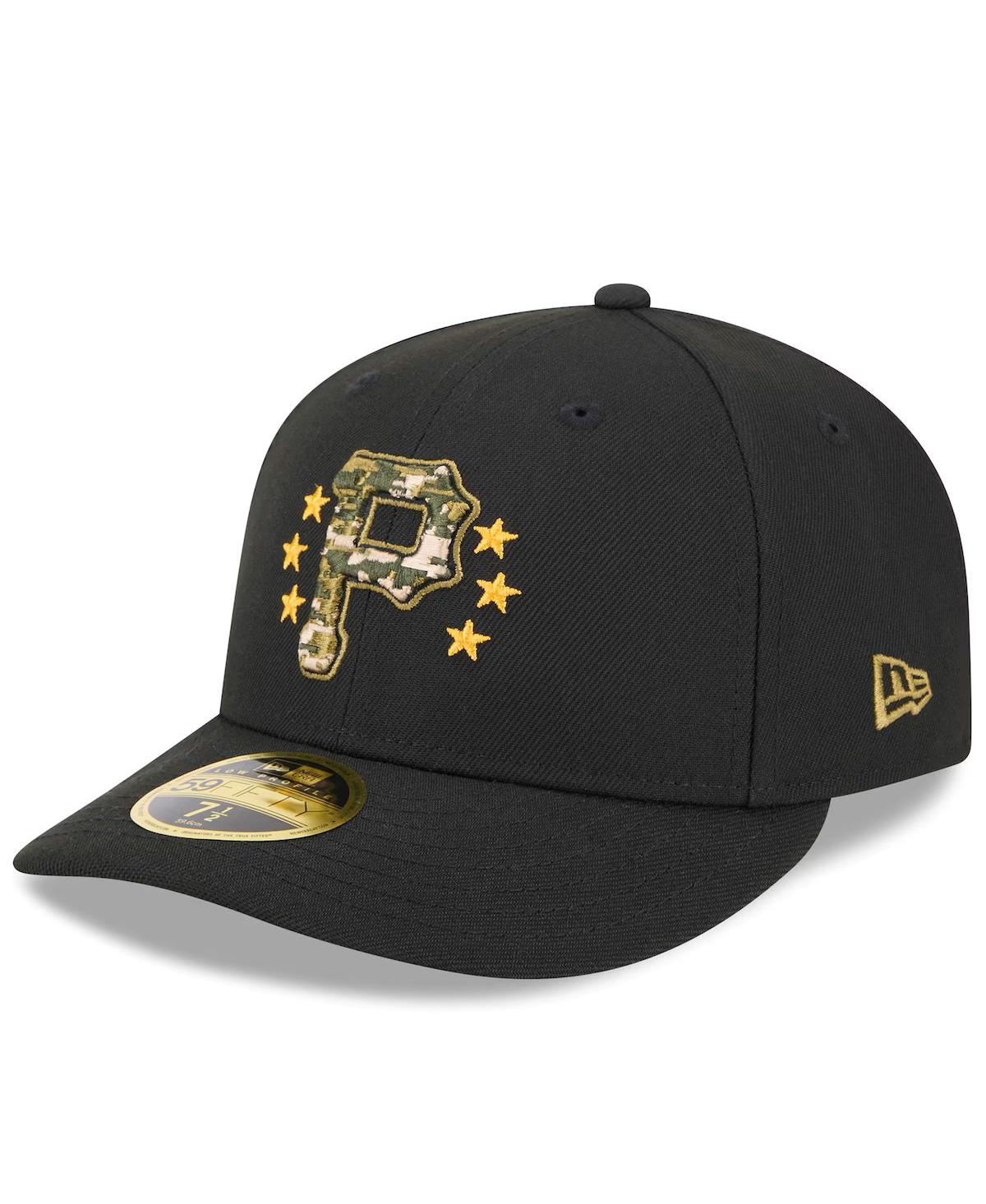 New Era Men'sPittsburgh Pirates 2024 Armed Forces Day Low Profile 59FIFTY Fitted Hat - Black