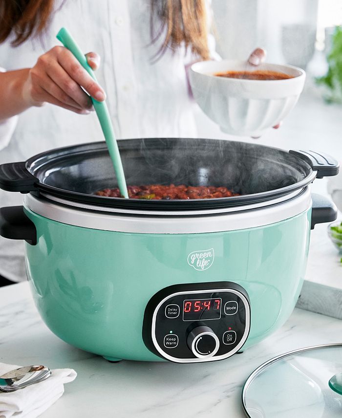 GreenLife Cook Duo Healthy 6qt Ceramic Nonstick Slow Cooker Macy