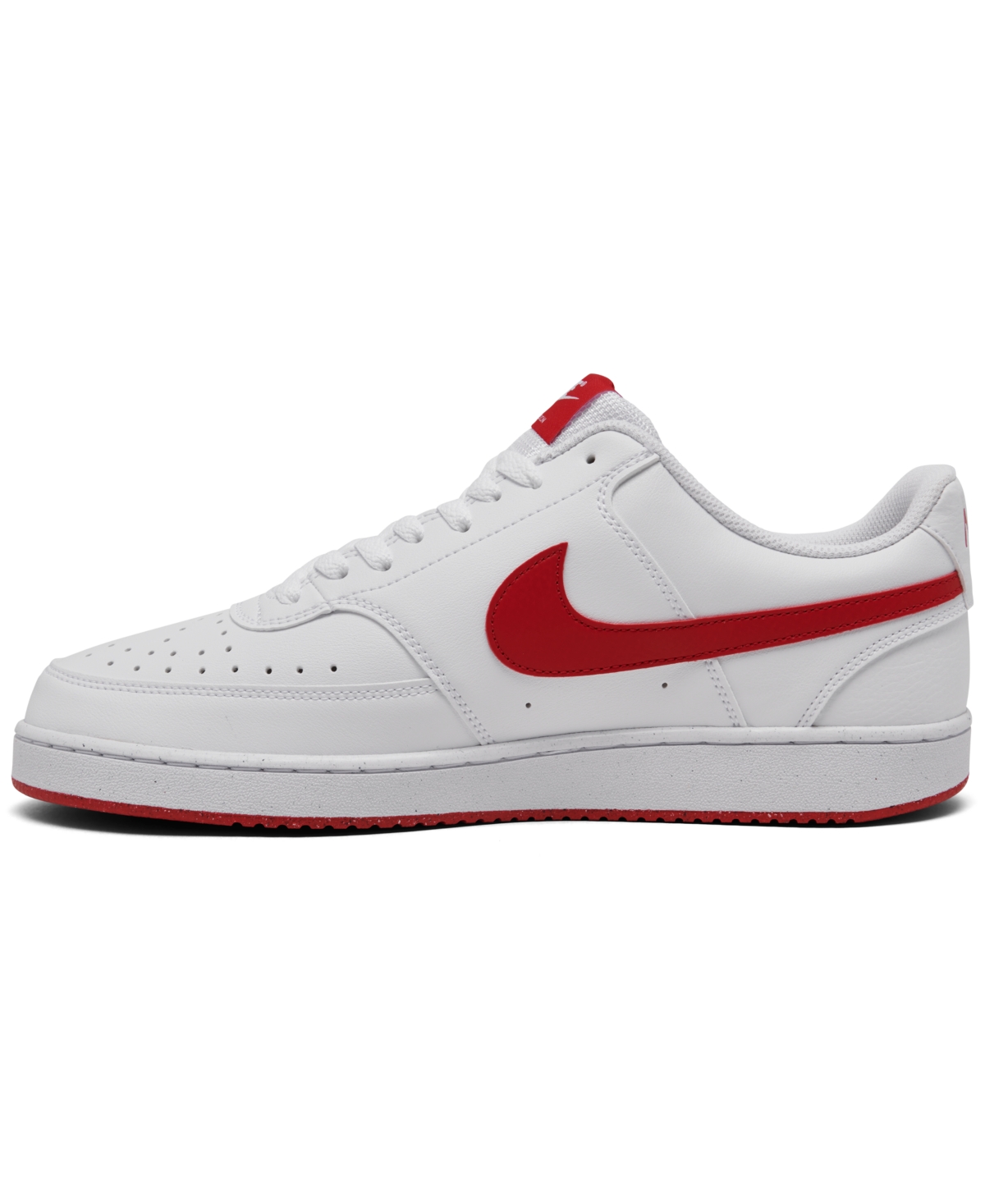 Shop Nike Men's Court Vision Low Next Nature Casual Sneakers From Finish Line In White,red