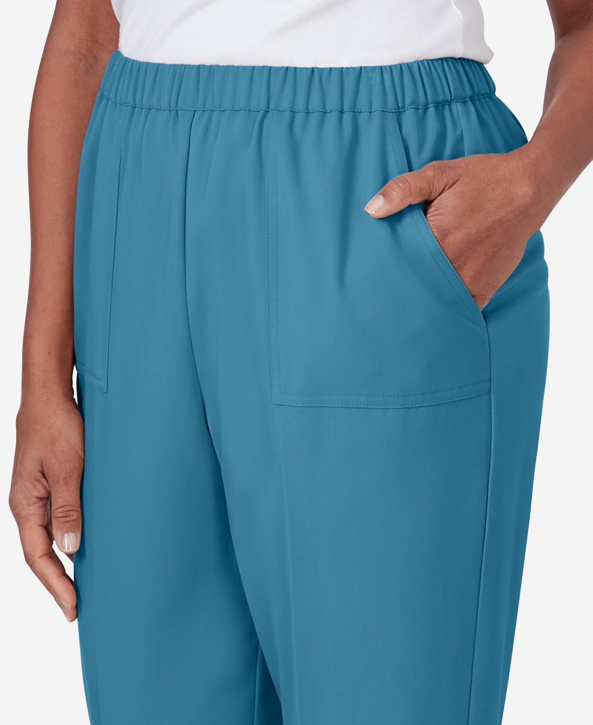 Alfred Dunner Petite Sedona Sky Sedona Pull On Balanced Straight Leg Pant, Petite & Petite Short