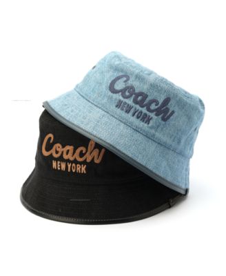 COACH Women's 1941 Embroidered Denim Bucket Hat - Macy's