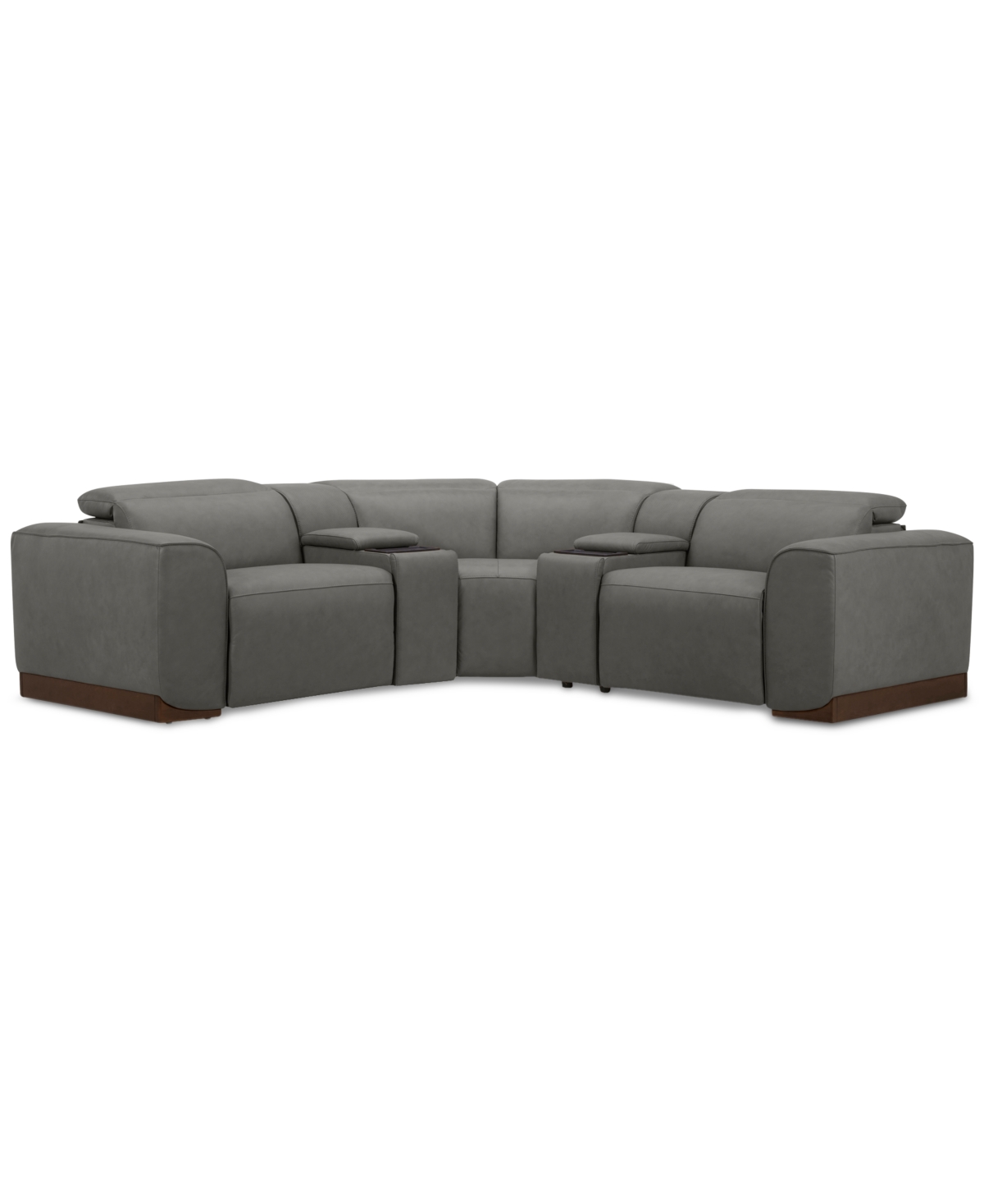 Lovro 5-Pc. Leather Sofa with 2 Power Motion Chairs & 2 Consoles, Created for Macy's