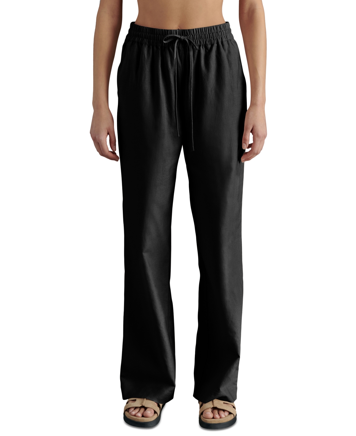 Women's Venetia High-Rise Wide-Leg Pants - Black