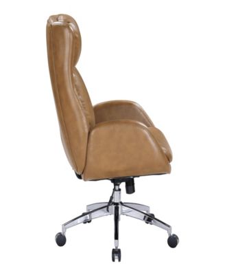 Office Star Blanchard Office Chair in Nutmeg Leatherette Upholstery