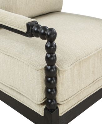 Office Star Eliza Brown Spindle Chair with Linen Fabric