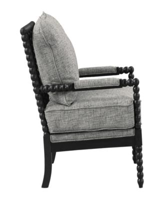 Office Star Eliza Black Spindle Chair with Graphite Fabric