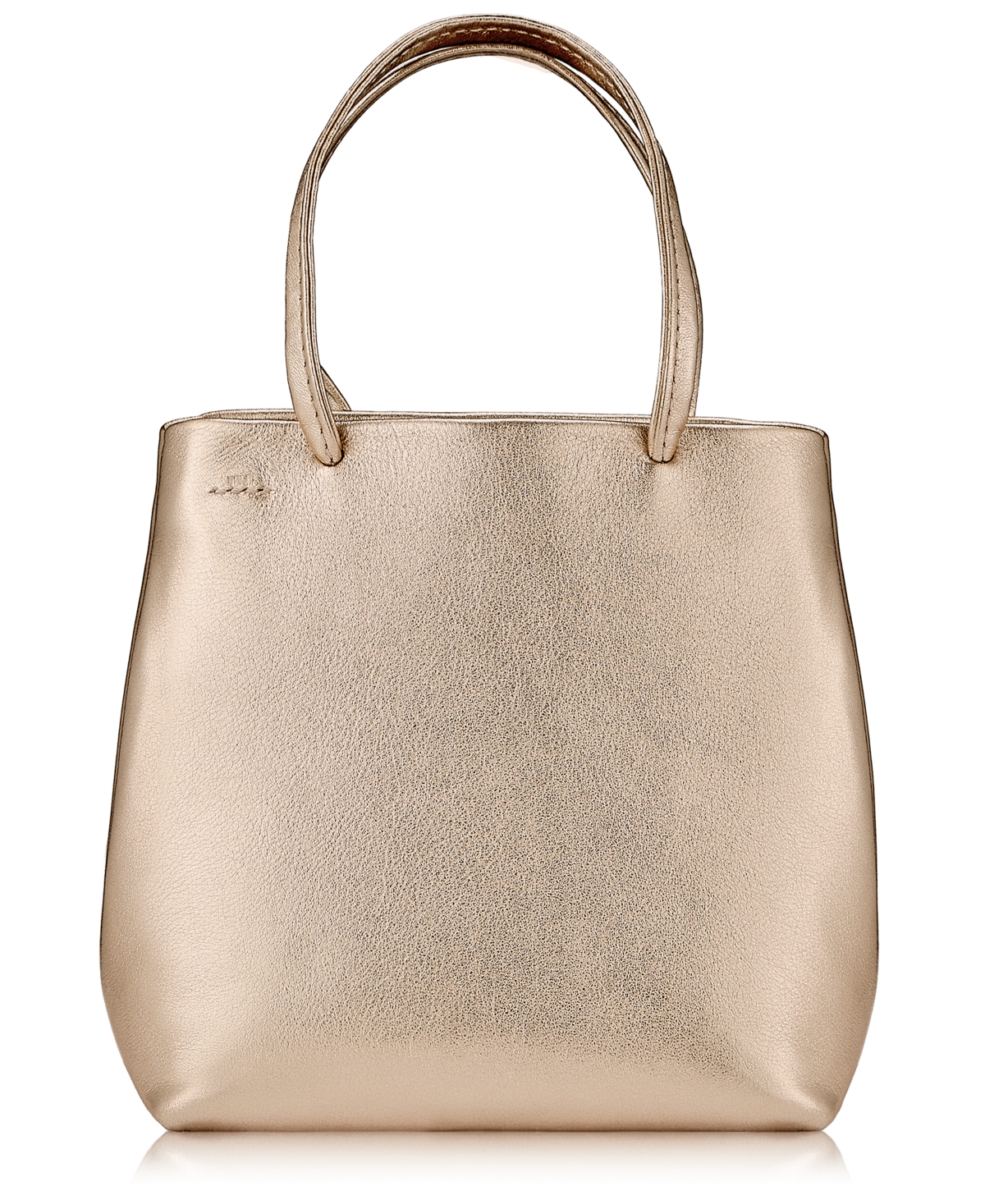 Shop Gigi New York Sydney Mini Leather Shopper Bag In White Gold