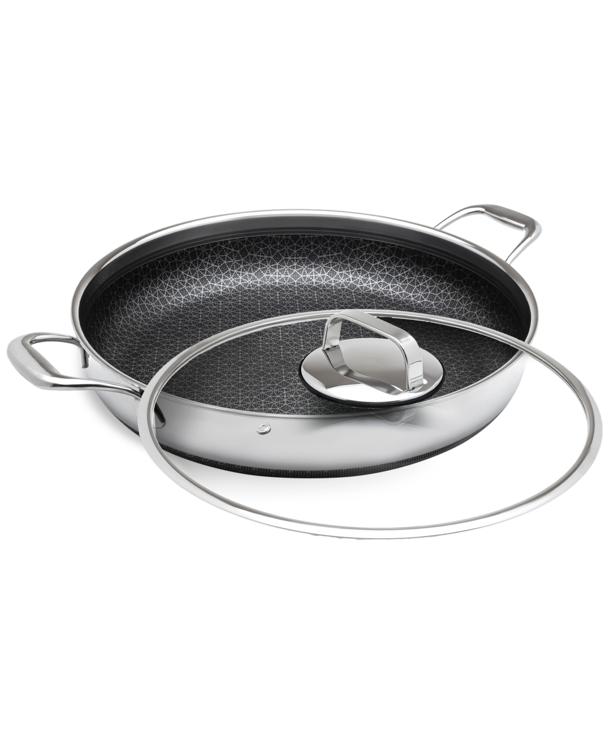 Livwell Diamondclad By  14" Hybrid Nonstick Everything Frying Pan & Lid In Silver