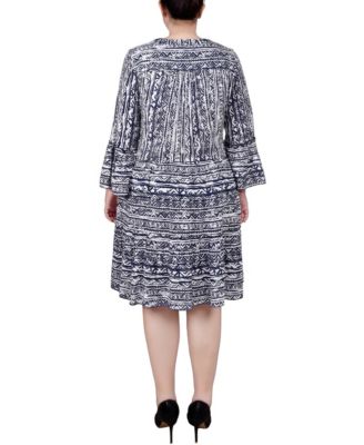 Многоярусное платье NY Collection NY Collection Plus размера плюс с рукавами 3/4