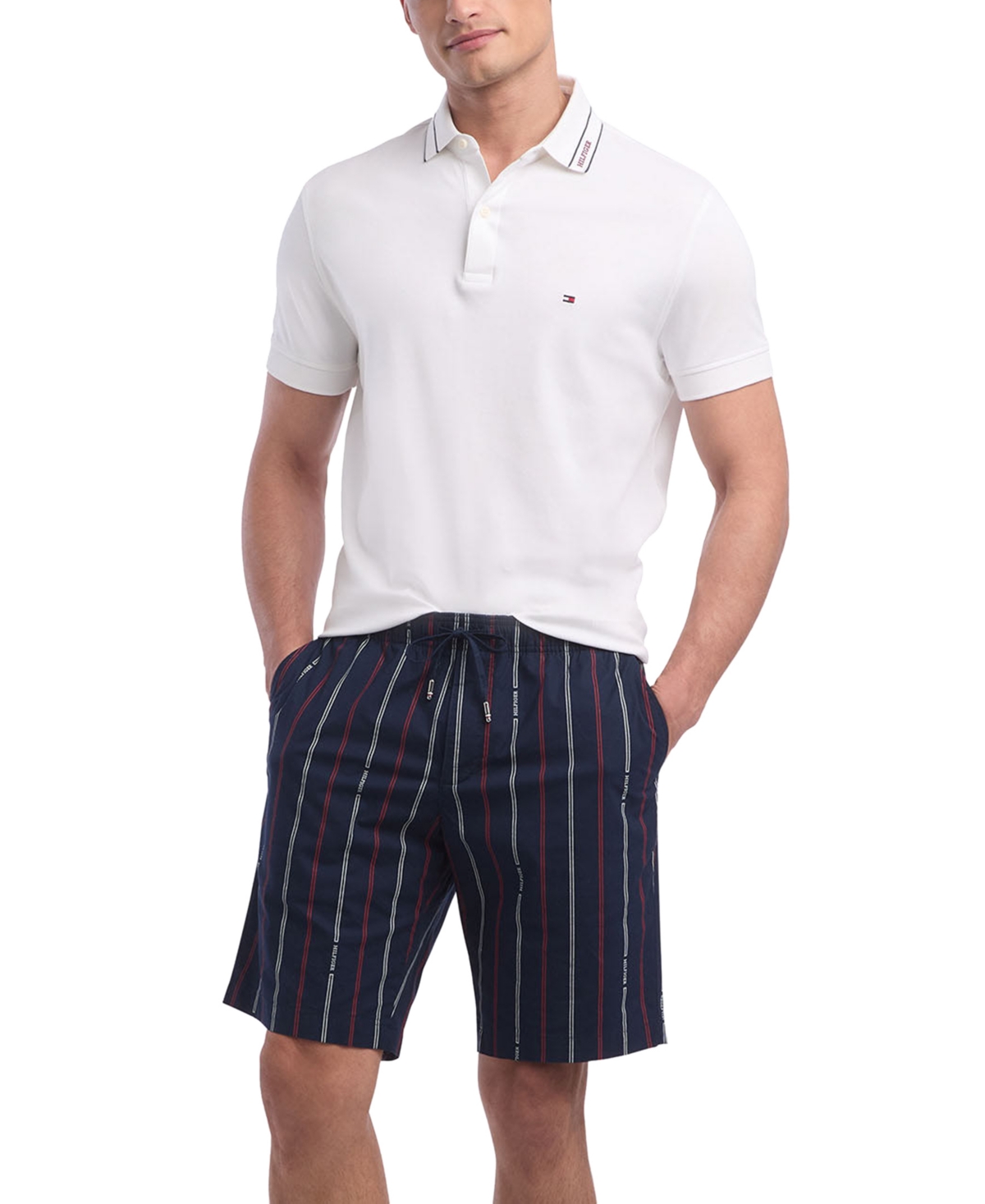 Tommy Hilfiger Men's Brooklyn Straight Fit Foulard Striped 9