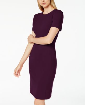 【カルバンクライン】Roundneck Sheath Mini Dress ワンピース Calvin Klein Women's Round-Neck Short-Sleeve Sheath Dress