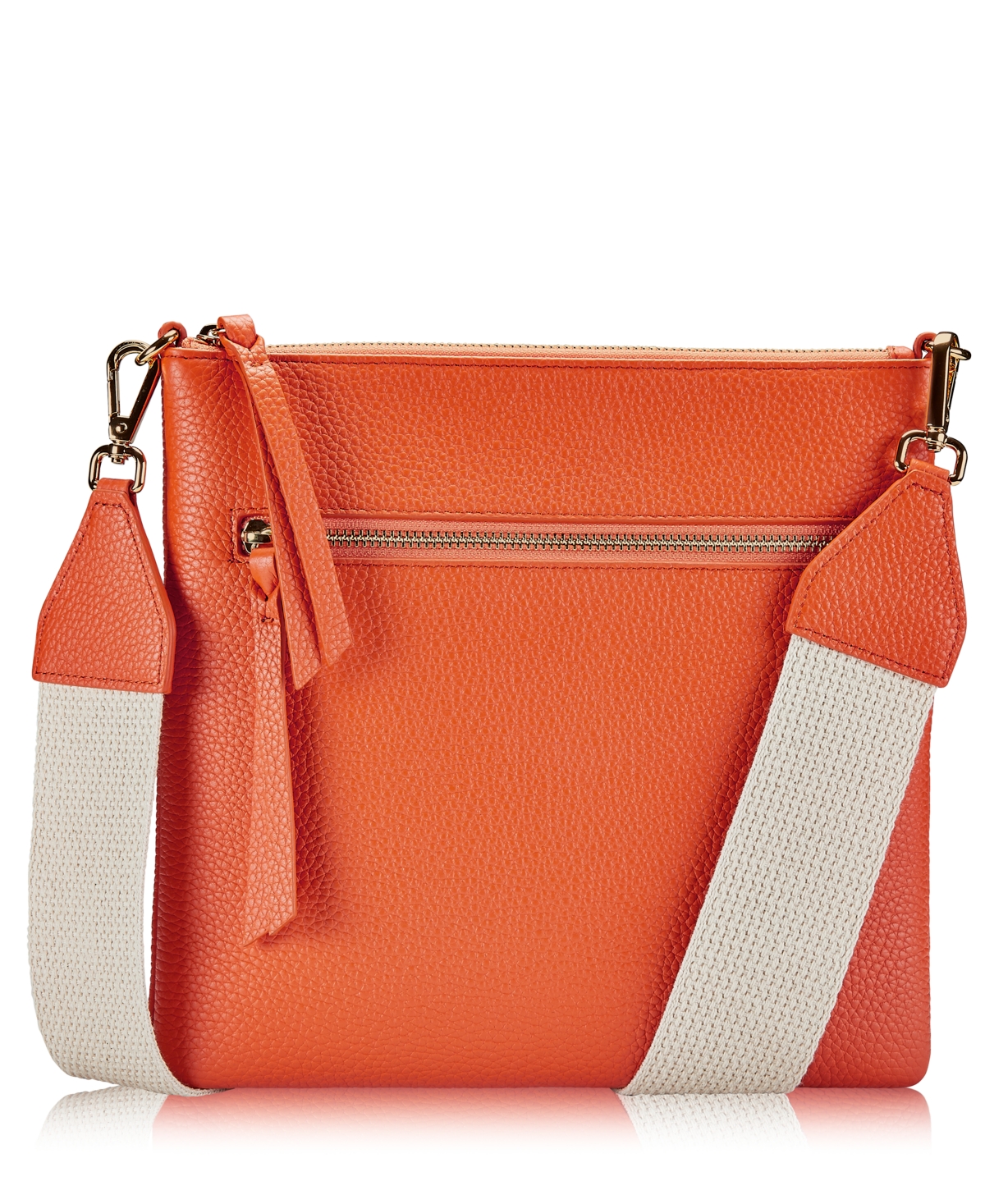 Kit Leather Messenger Bag - Orange