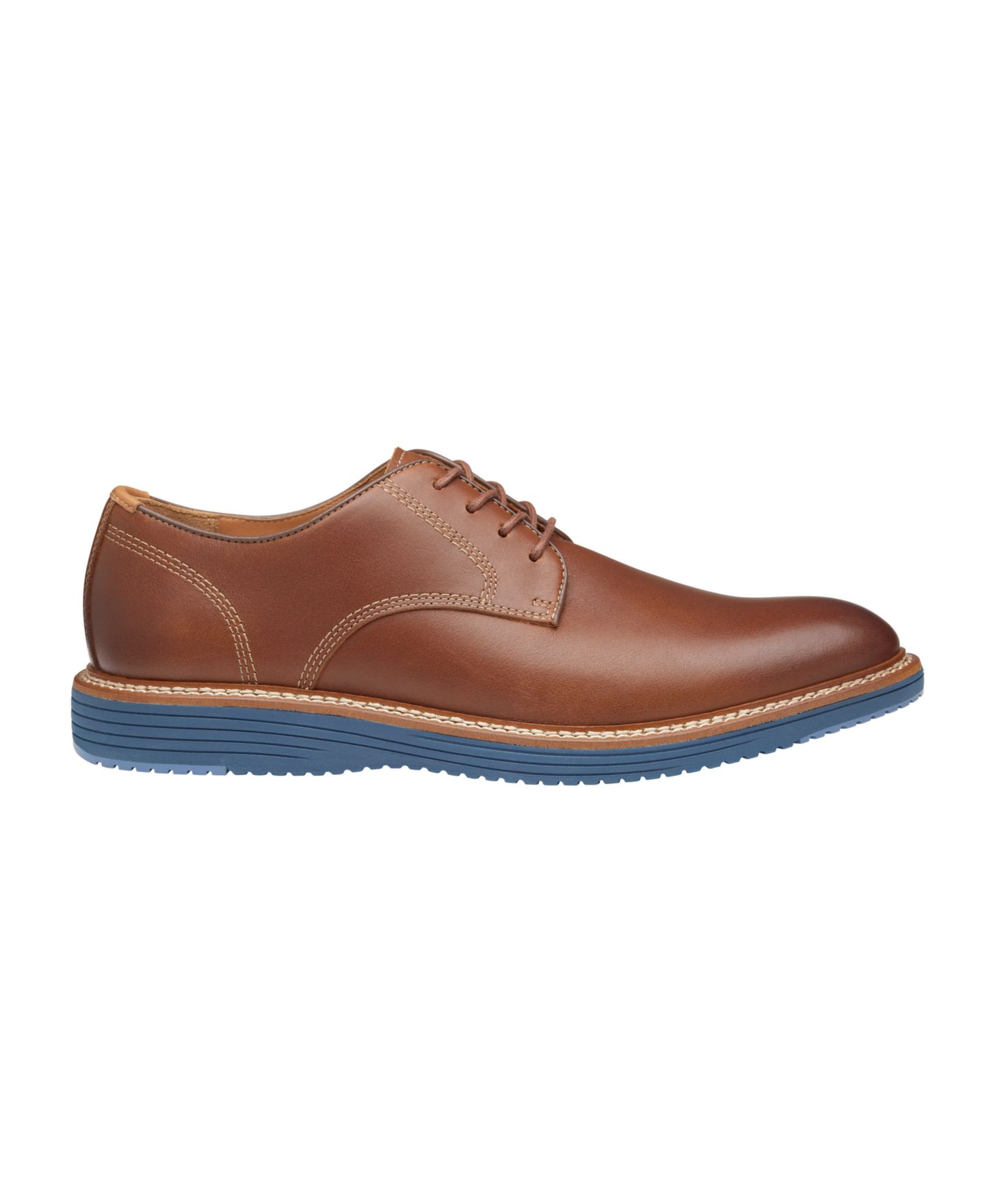 Мужское платье Johnston & Murphy Upton Plain Toe Dress Casual Lace Up, цвет: Рыжевато-коричневый — фото 3