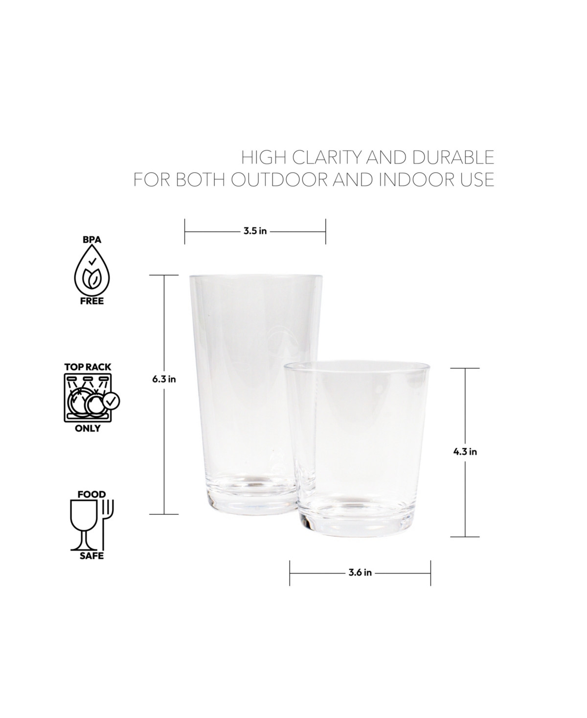 Tarhong Simple 8 Piece Drinkware Set In Gray