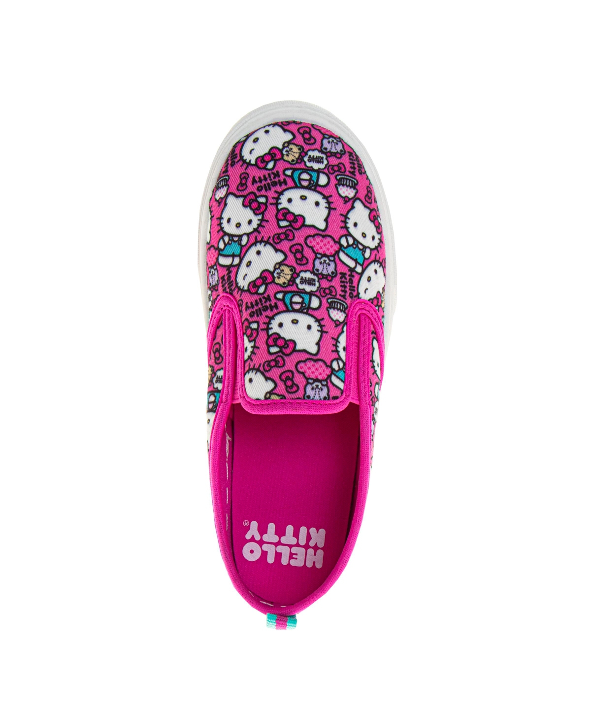 Hello Kitty Little And Big Girls Canvas Sneakers In Fuchsia