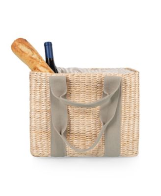 Parisian Woven Seagrass Insulated Tote Bag