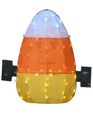 National Tree Company 24" Pre-Lit Candy Corn Frankenstein Outdoor Decoration, LED Lights, Halloween Collection
