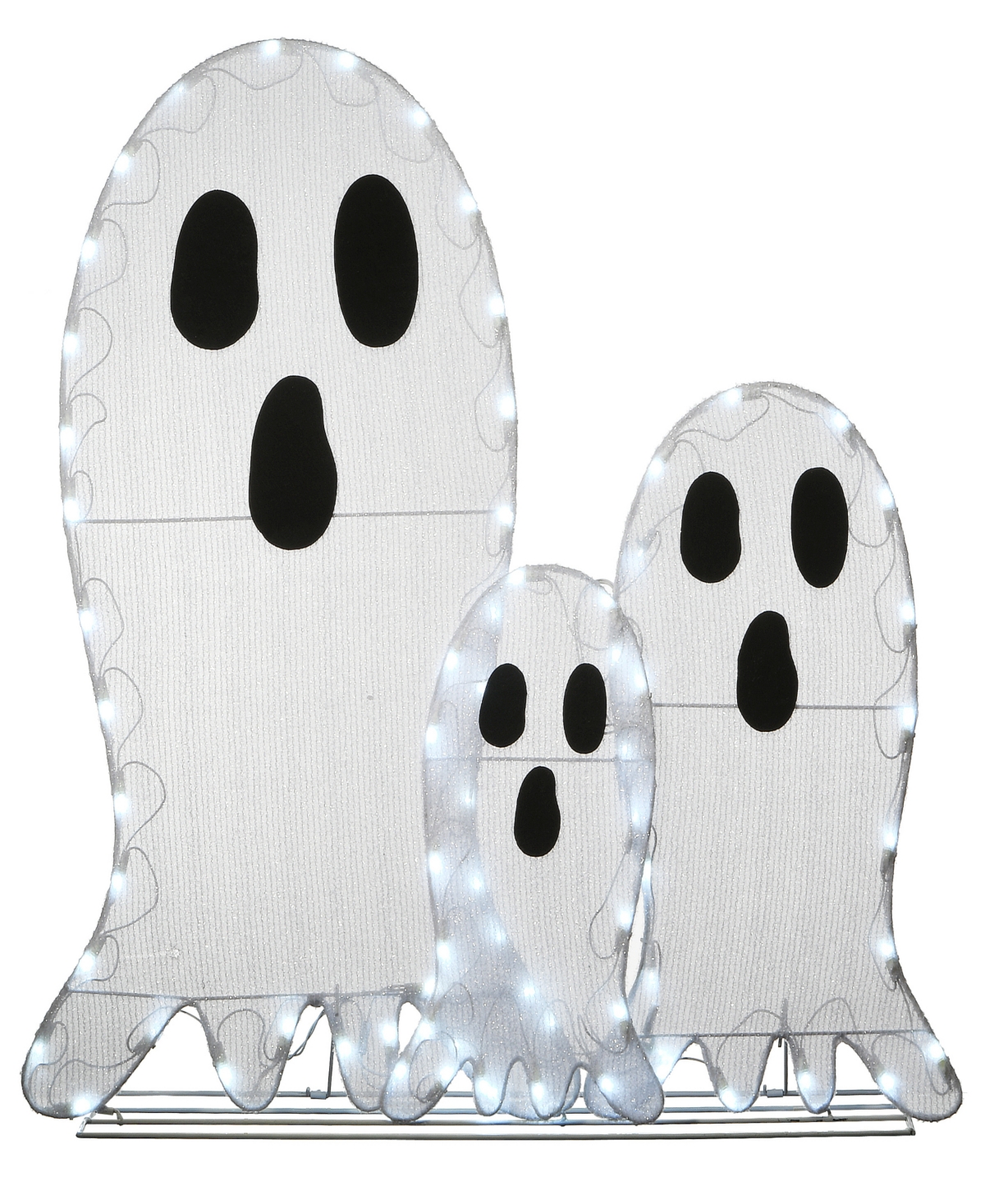 36" Pre-Lit Ghost Trio Outdoor Decoration, Led Lights, Halloween Collection - White