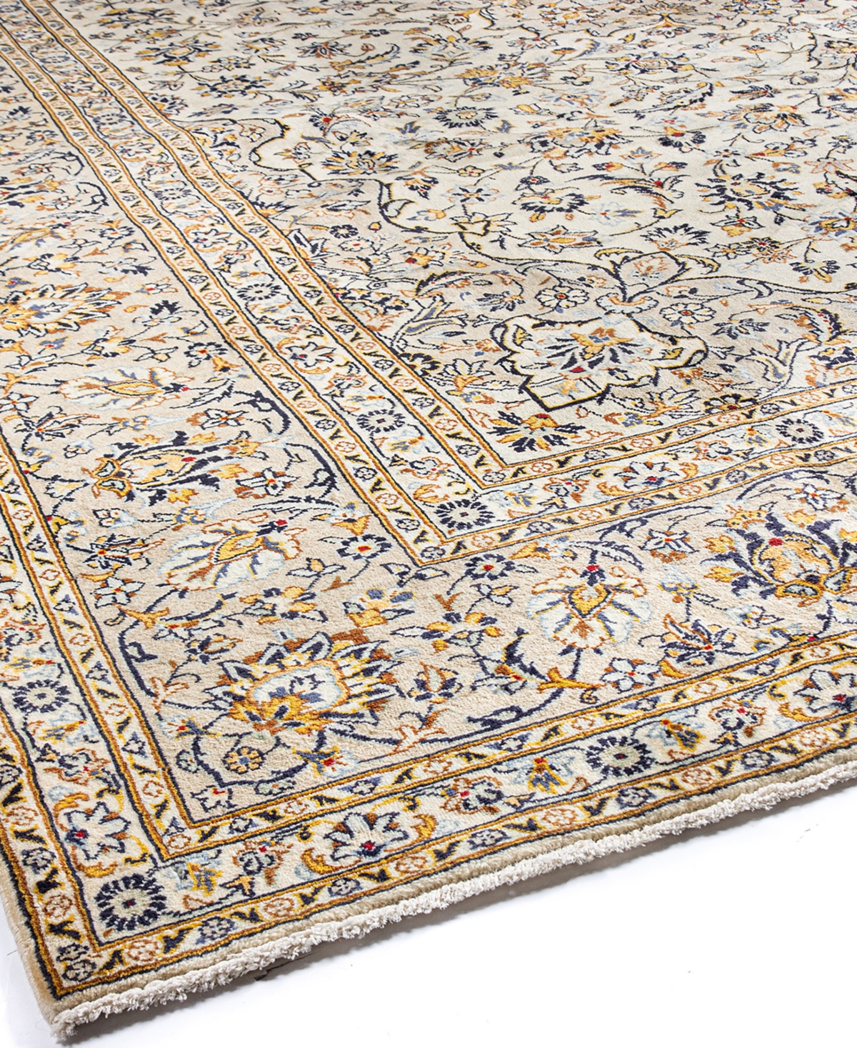 Shop Bb Rugs One Of A Kind Kashan 9'10x13'3 Area Rug In Ivory