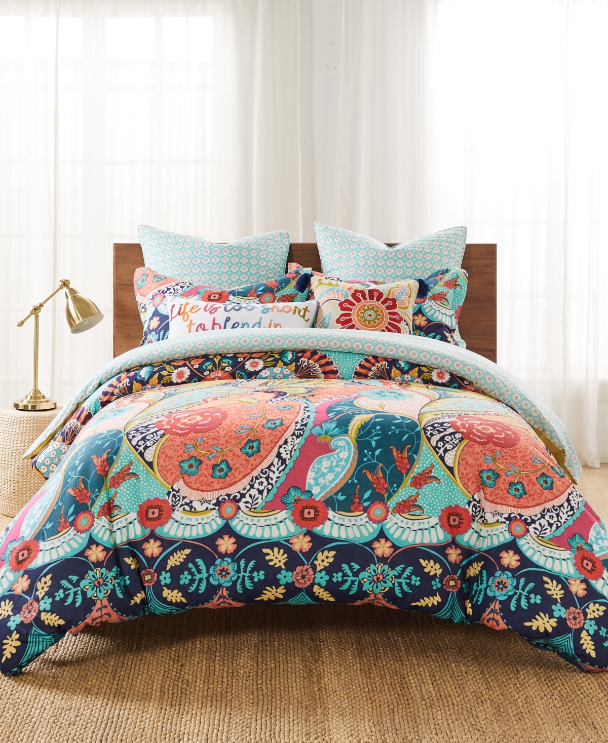 Levtex Jules Reversible 3-pc. Duvet Cover Set, Full/queen In Multicolor