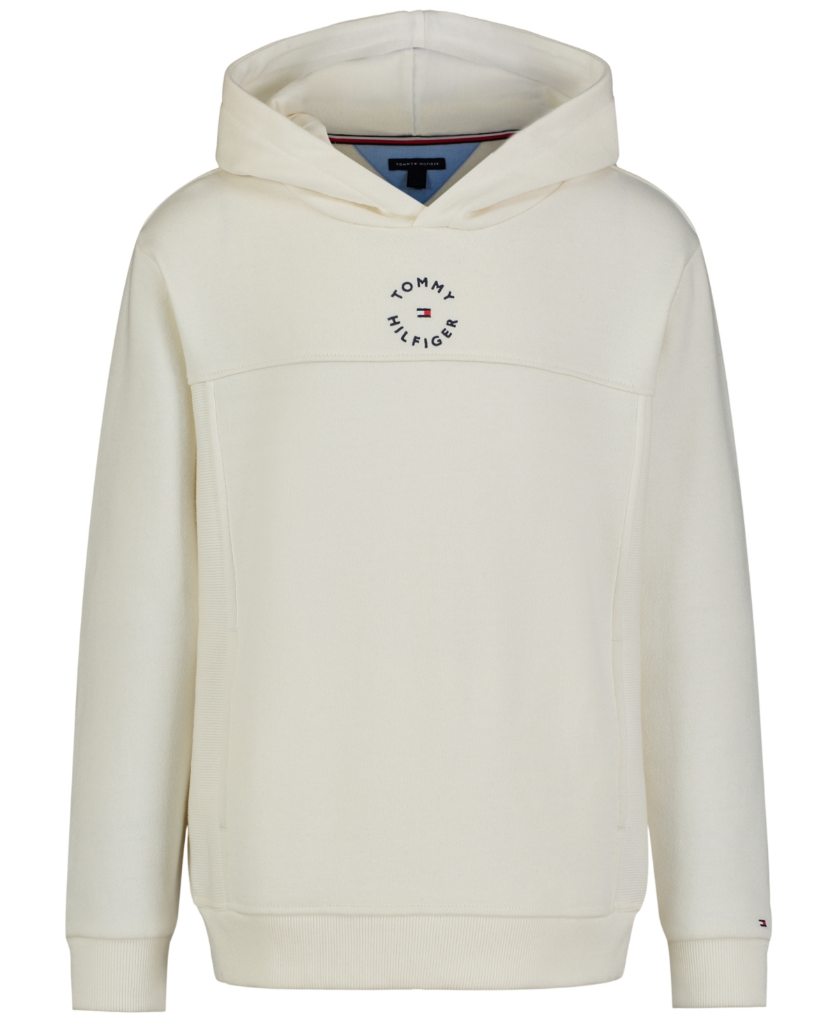 Tommy Hilfiger Kids' Toddler Boys Elevated Logo Embroidered Fleece Hoodie In Ecru