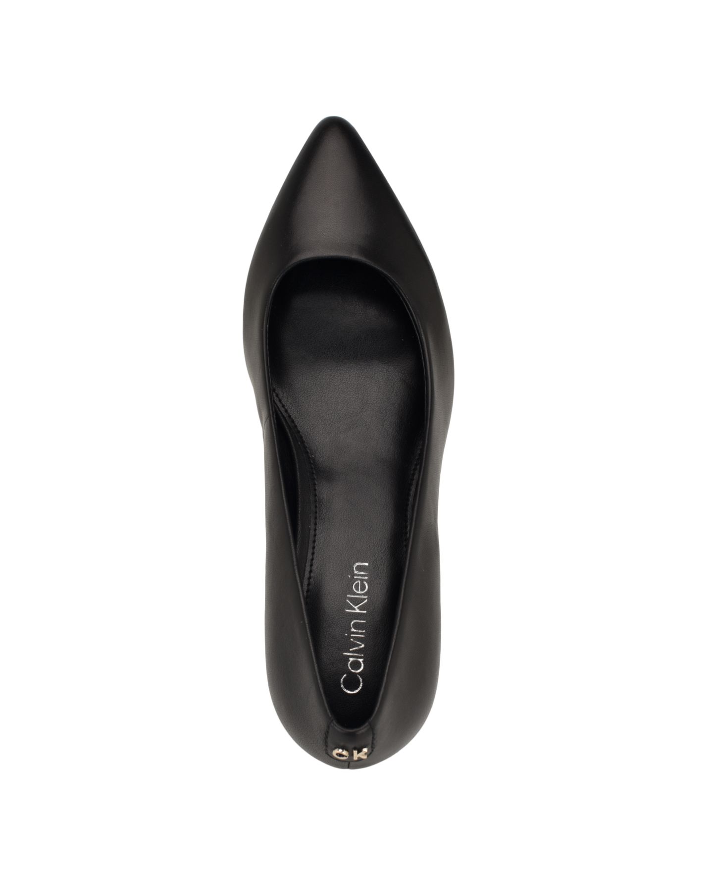 Женские туфли Calvin Klein Lenott Pointy Toe Block Heel, цвет: Чёрный кожаный — фото 4