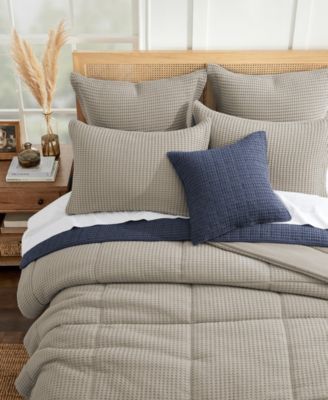 Mills Waffle Textured 3-Pc. Comforter Set, King/California King