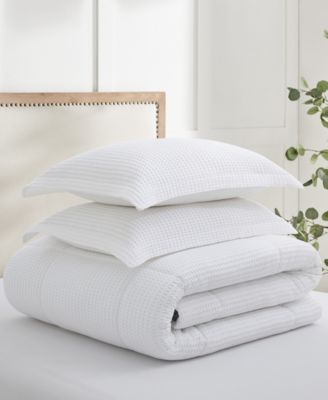Mills Waffle Textured 3-Pc. Comforter Set, Full/Queen