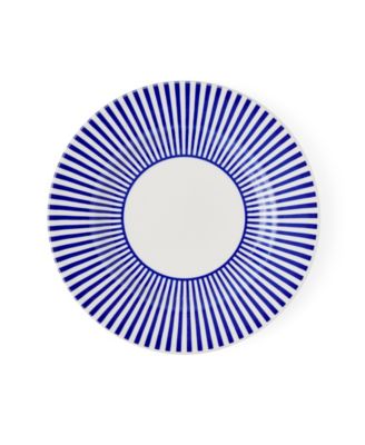 Blue Italian Steccato Salad Plates, Set of 4