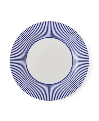 Blue Italian Steccato Dinner Plates, Set of 4