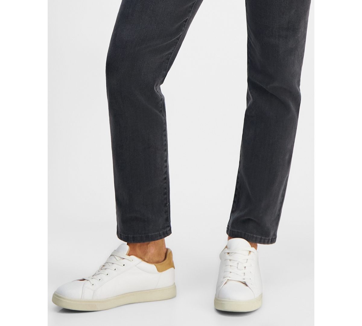 Style & Co Petite High-rise Natural Straight-leg Jeans In Gray