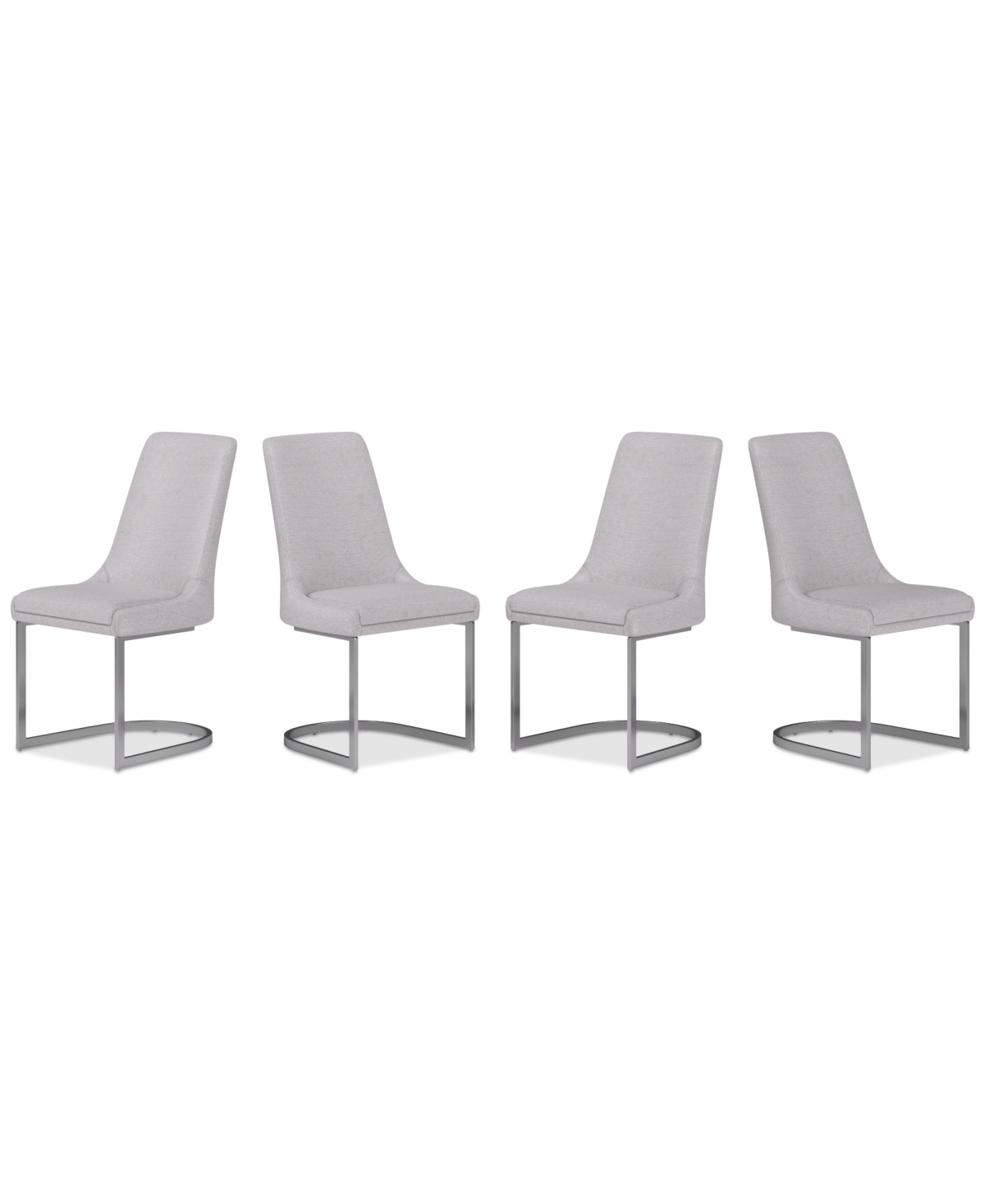 Macy's Tivie 4 Pc Dining Chair Set, Created For  In Gray