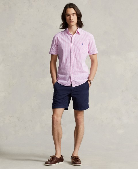 Мужские Polo Ralph Lauren Men's RL Prepster Classic-Fit Seersucker Shirt