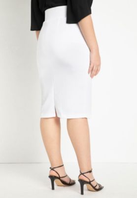 Women's Plus Size Neoprene Pencil Skirt