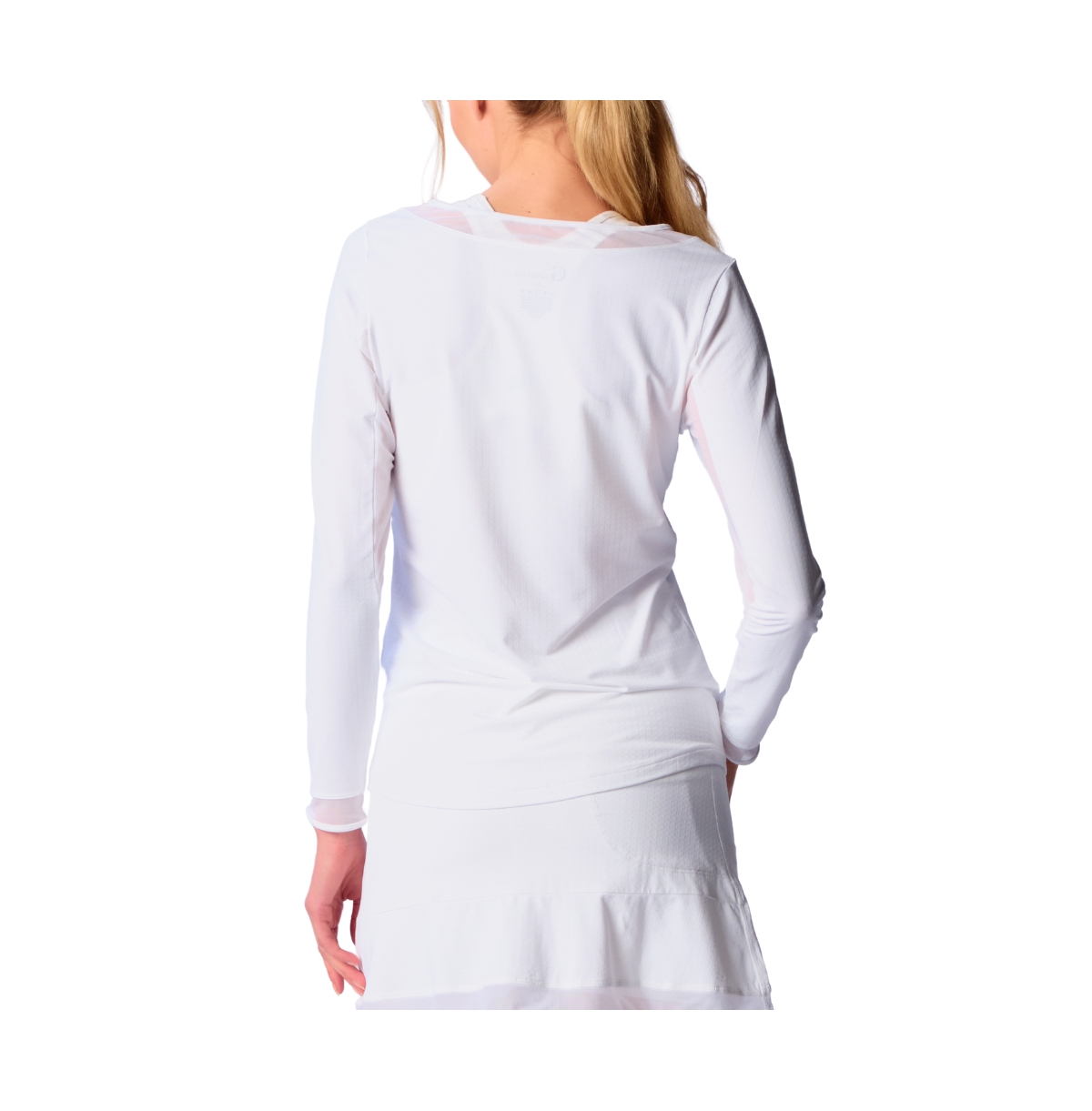 G Lifestyle Clothing Women's Mesh Insert Long Sleeve Top Hot Pink Small