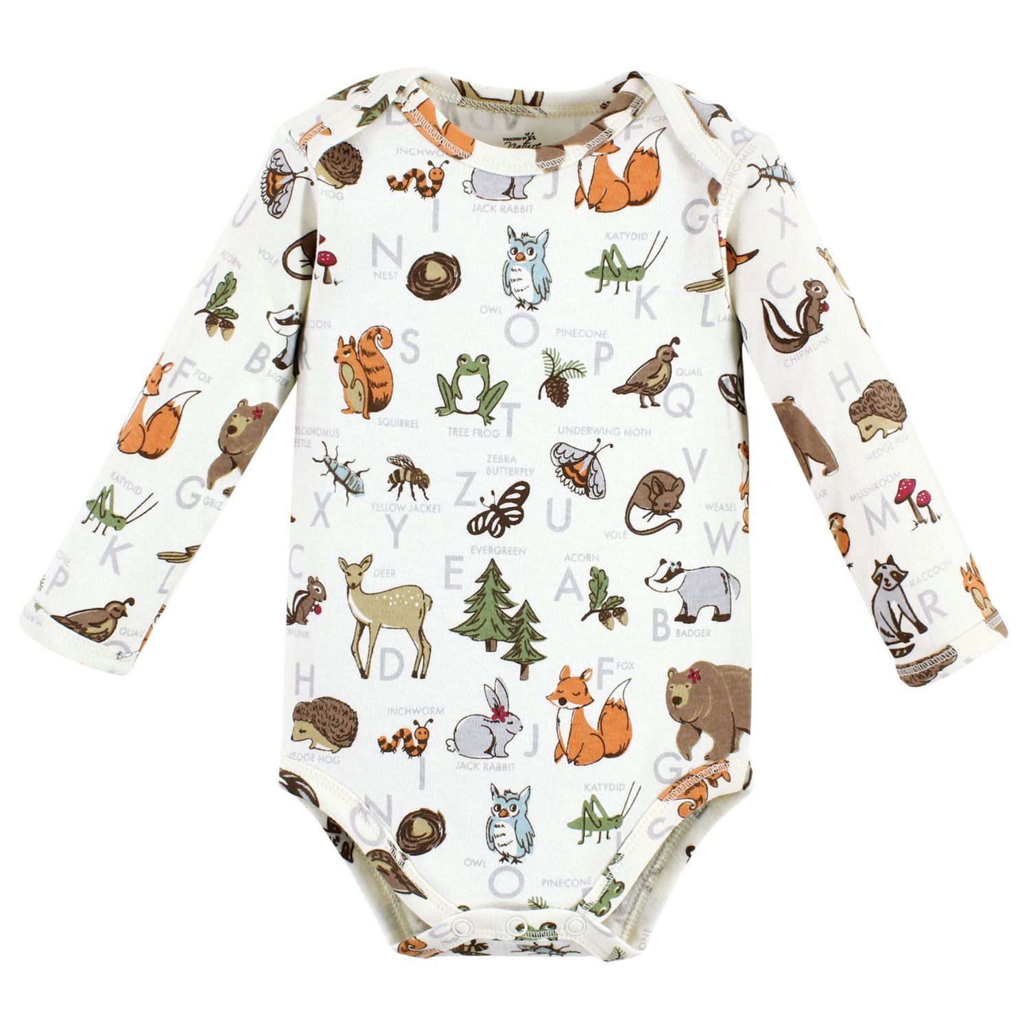 Baby Girls 3Pk Long Sleeve Natural Bodysuits