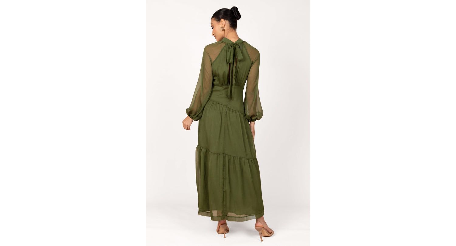 Women's Julip Sheer Long Sleeve Maxi Dress