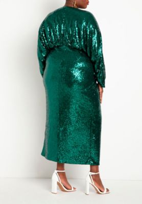 Women's Dolman Sleeve Sequin Dress