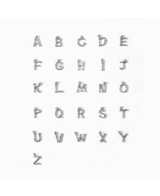 Textured Initial Letter Necklace, Gold, Personalized, Gift