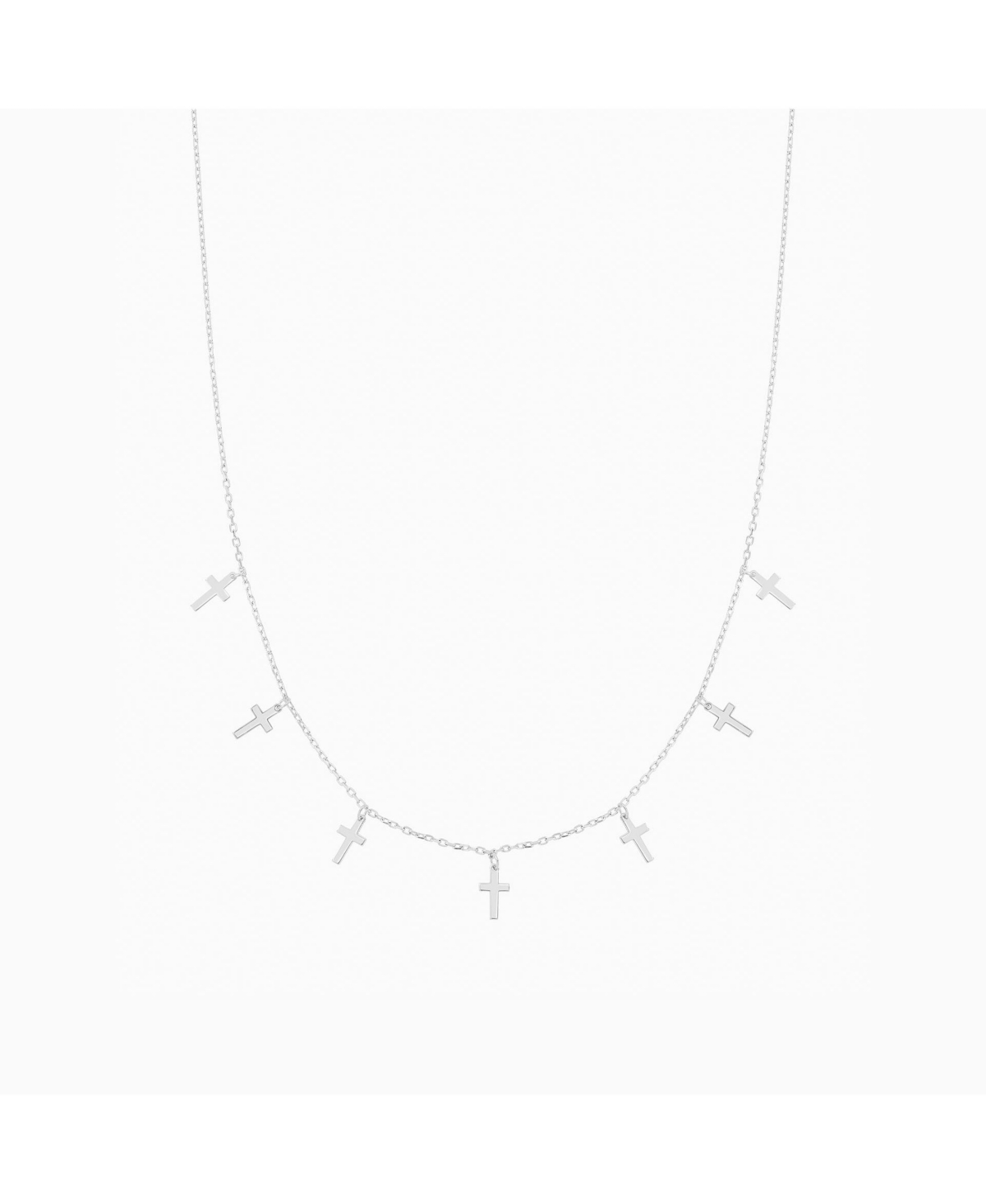 Brianna Cross Necklace - Silver