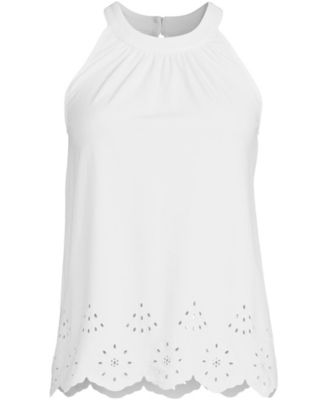 Women's Lightweight Jersey Eyelet Tank Top