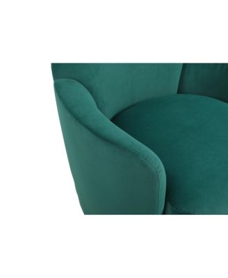 Emerald Velvet Swivel Barrel Chair